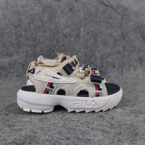 Fila Shoes Baby 5 Sandals Disruptor Strappy Logo Active Y2k 90s Toddler Sporty - Picture 2 of 12